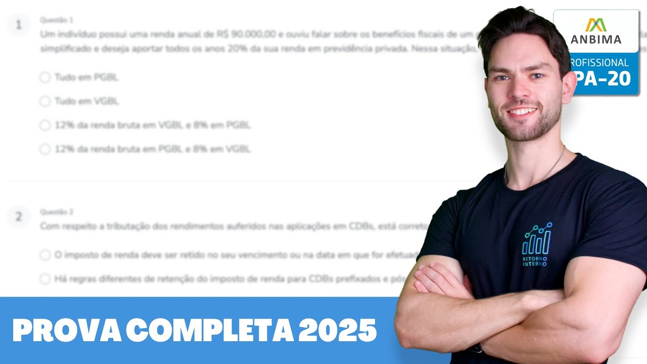 Prova CPA 20 Completa e Comentada: Faça Antes de Tentar a Sua Certificação em 2025! ✅