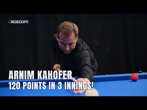 Arnim Kahofer in 1-Cushion: 120 points in 3 innings!