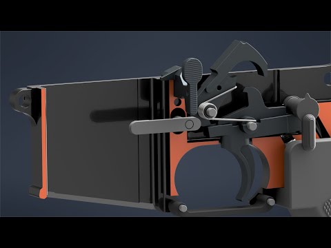 How an AR-15 works - trigger group animation