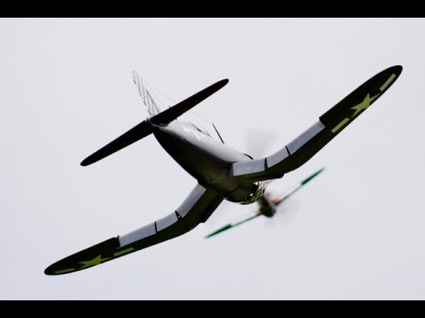 5 CYL 250cc RADIAL MOKI RC CARF WARBIRDS - CORSAIR & TWO P-47 THUNDERBOLTS AT WESTON PARK - 2016
