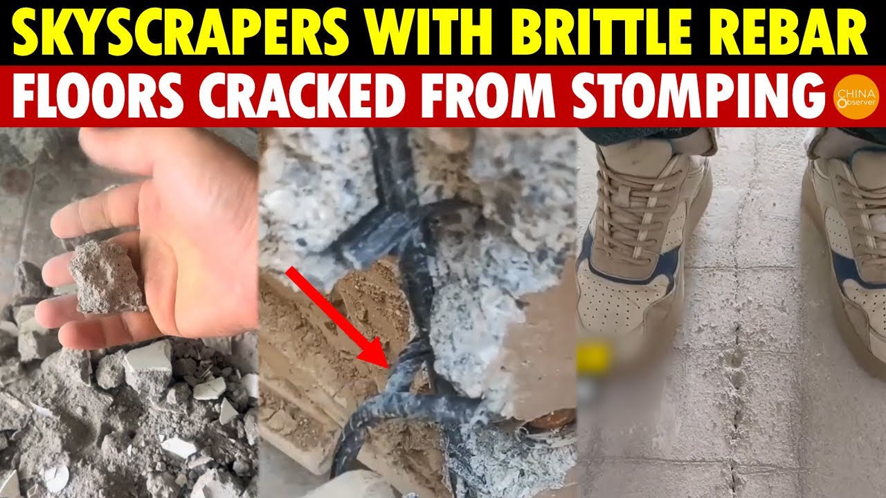 Tofu-Dreg Projects in China: 100M Skyscrapers With Rebar Snapped by Hand, Floors Cracked by Stomping