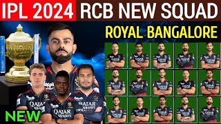 IPL 2024 - Royal Challengers Bangalore Full Squad | RCB New Squad 2024 | RCB Team Players List 2024