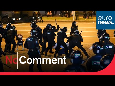 Clashes ensue on second night of protests over disputed Belarus election