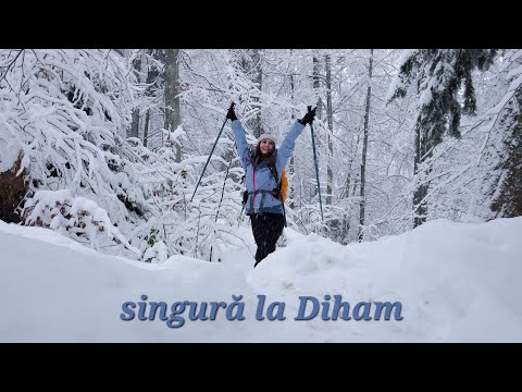 Cum a fost prima dată singură pe munte? | traseu pe ninsoare la Cabana Diham
