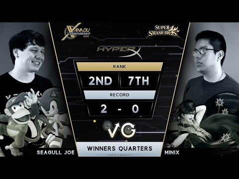 XCS Finals Smash 4 -  Seagull Joe (Diddy Kong) Vs.  Minix (Bayonetta) Wii U Winners Quarters
