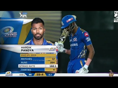 Hardik Pandya 91(34) vs Kolkata Knight Riders 2019 Ball-by-Ball Highlights Fox 720p50Fps