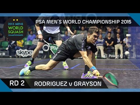 Squash: 2015 PSA Men's World Championship Rd 2 Highlights: Rodriguez v Grayson