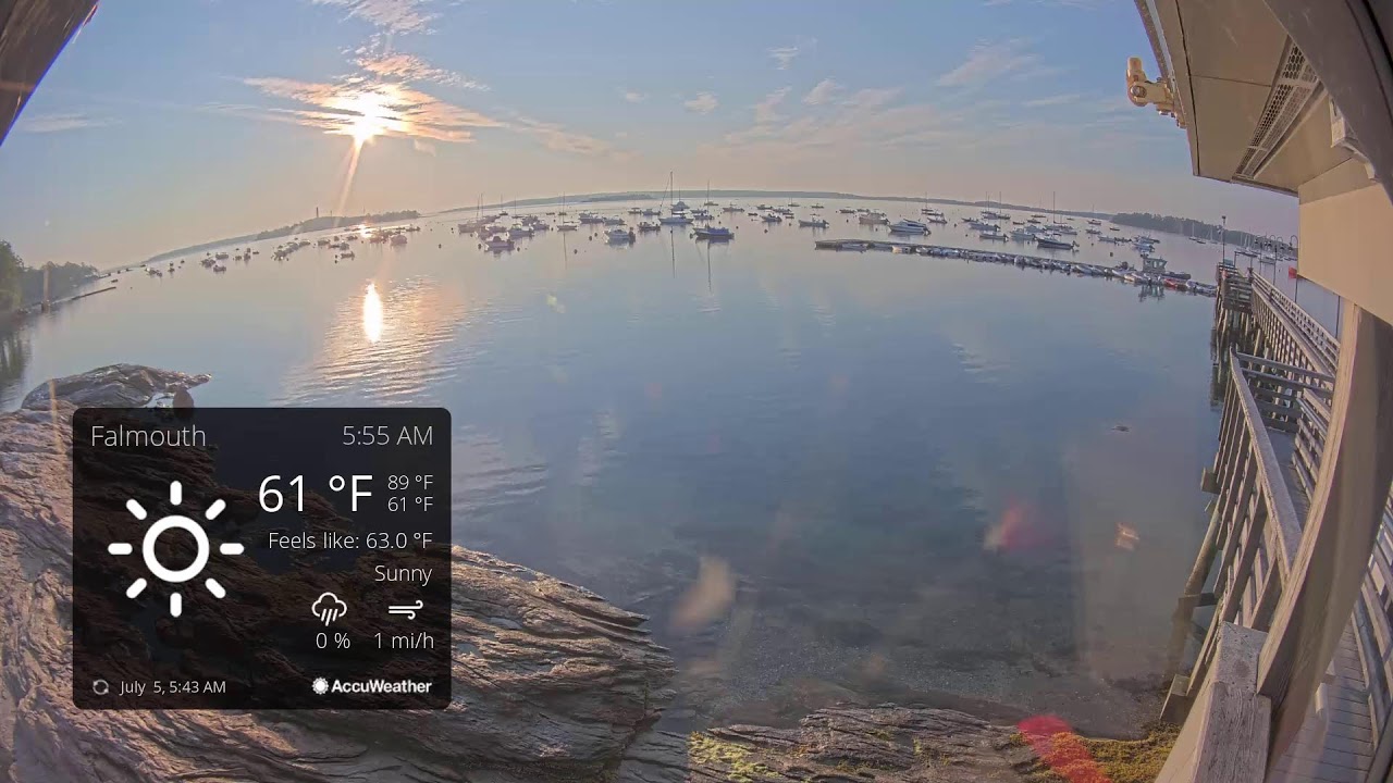 Live webcam view of Casco Bay Harbor from Town Landing