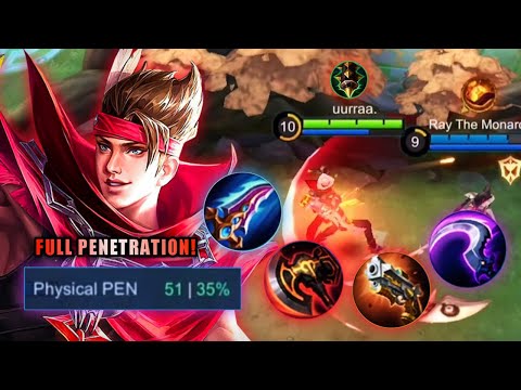 CLAUDE FULL 50 PHYSICAL PENETRATION! ANTI ARMOR! BUILD PENGHANCUR TANK! | TOP GLOBAL CLAUDE - MLBB