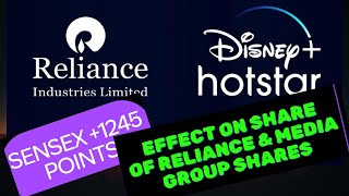 #stocksupdates  Reliance & Disney Hot star joint venture|Effect on shares of Reliance & Media Group