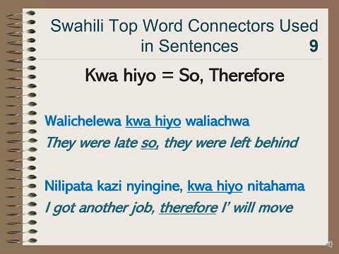 60 Top Connecting Words In Swahili Sentences For Daily Use
