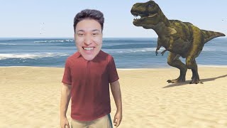 البقاء على قيد الحياة في جزيرة الديناصورات ???? قراند 5