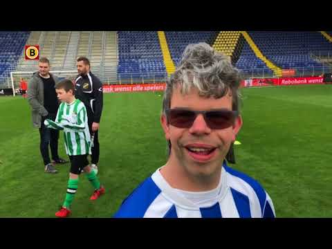 Arno van Virtus uit Zevenbergen heeft eht naar zijn zin op de G-dag van NAC.