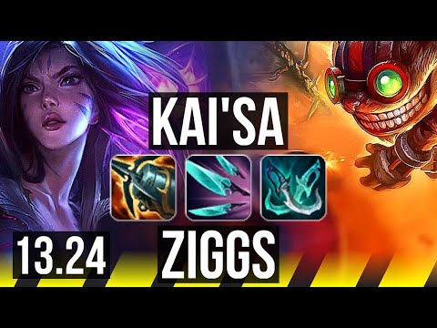 KAI'SA & Pyke vs ZIGGS & Nautilus (ADC) | Legendary, 7 solo kills, 20/3/12 | KR Grandmaster | 13.24