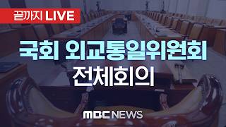 국회 외통위 현안질의...중동 사태 장기화 대응 방안 논의 - [끝까지LIVE] MBC 중계방송 2026년 04월 15일