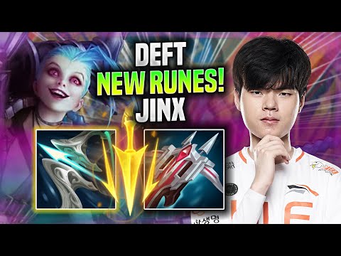 DEFT BRINGS BACK JINX WITH NEW RUNES! - HLE Deft Plays JInx ADC vs Caitlyn!