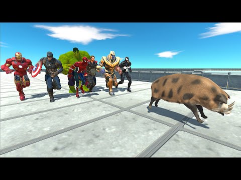 Race to get a eat  PIG - Animal Revolt Battle Simulator