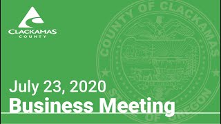 Board of County Commissioners' Meeting July 23, 2020
