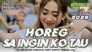 Download lagu DJ SA INGIN KO TAU VIRAL TIKTOK TERBARU 2025 | DJ CEK SOUND HOREG FULL BASS KARNAAVAL (SYIKA PRO) mp3