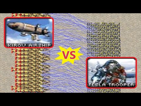 Kirov vs Tesla Troopers - Red Alert 2