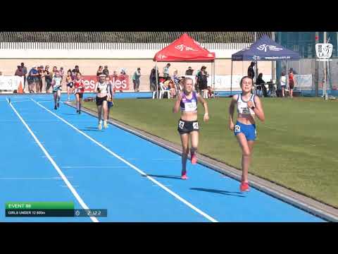Girls Under 12 800m H2 - 2020 State Combined Events Championships // LAVicTV