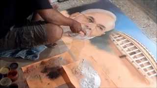 preview picture of video 'Rangoli of Narendra Modi'