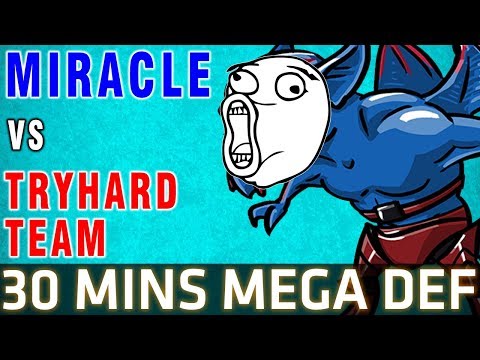 Dota 2 7.07 Miracle Night Stalker +538 ATK Speed  vs TryHard Team - 30 Mins MegaCreeps DEF
