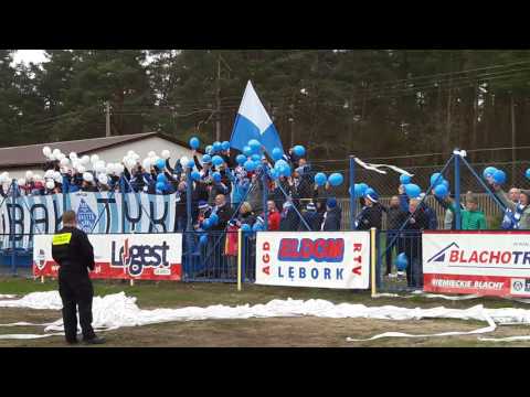 Kibice Bałtyku Gdynia na meczu w Lęborku.