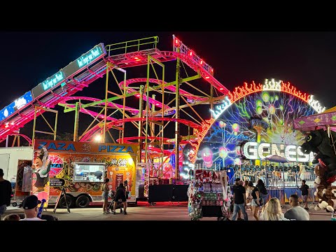 Christmas Wonderland 2025 Miami Florida Tropical Park. Rides, Food, Games and Santa. #fair #xmas 