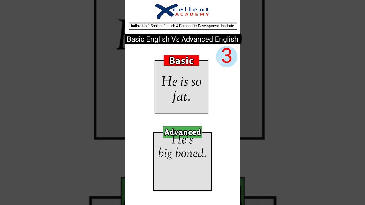 Basic English vs Advanced English - Part 3