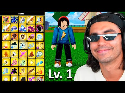 LV. 1 CON TODAS LAS FRUTAS PERMANENTES... Blox Fruits
