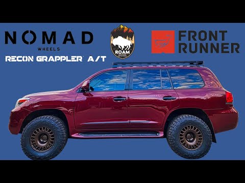 Lexus LX570, Sensor lift, 295/70/17 Nitto Recon grapplers, Nomad Wheels, Frontrunner Outfitters.