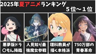 【2025夏アニメランキング】5位〜1位発表！悪夢版ドラえもん⁉750万部の青春革命が頂点に！【ずんだもん・四国めたん】