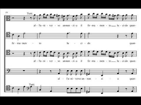 Benedetto Marcello, Salmo XVIII - I cieli immensi (score)