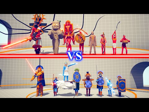 SPOOKY DLC TEAM vs ANCIENT ADDON TEAM - Totally Accurate Battle Simulator TABS