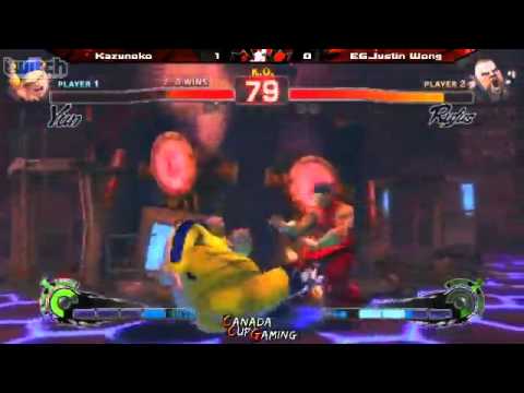SSFIV:AE 2012: Kazunoko vs. Justin Wong - *Dive Kick showdown! Canada Cup 2012