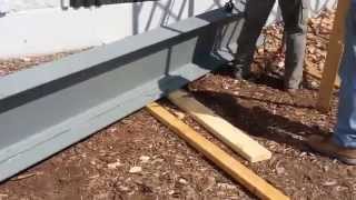 How to lift real heavy steel beams...