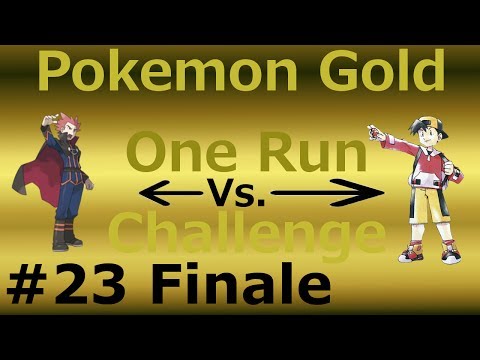 Pokemon Gold OneRun Challenge - Part 23 - Vs  Champion Lance Finale