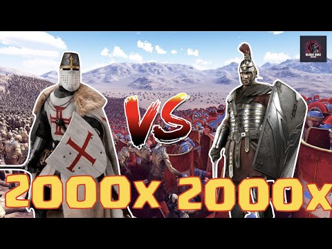 2000 Knights of Templar VS 2000 Roman Soldiers: Ultimate Epic Battle Simulator