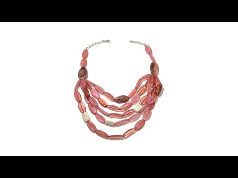 Rara Avis von Iris Apfel – 25 Zoll lange Halskette mit rosa Perlen