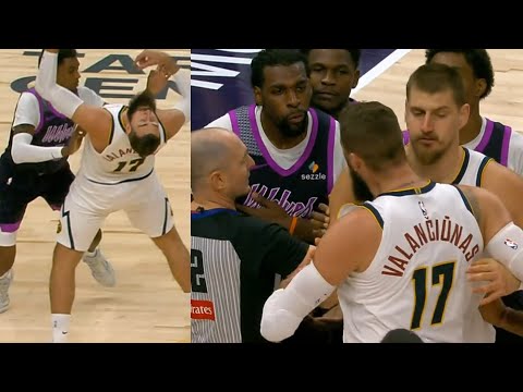 Naz Reid and Valanciunas get into it after Timberwolves sick of his flopping