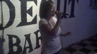 Jessica Spencer Singing Settlin' Karaoke Hideout Bar 6-24-09