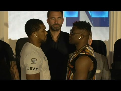 Anthony Joshua and Francis Ngannou face off ahead of clash in Riyadh | AFP