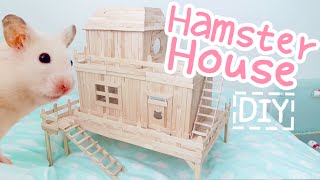 Popsicle Stick House ☆HAMSTER DIY☆