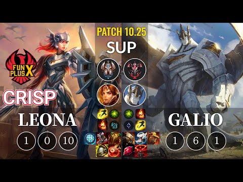 FPX Crisp Leona vs Galio Sup - KR Patch 10.25