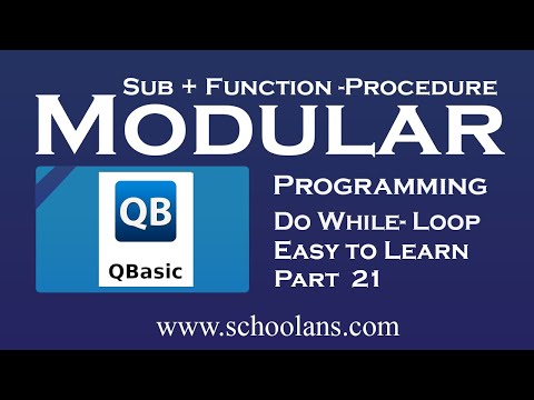 Modular Programming In Qbasic Part 21 Do While Loop Sub And Function