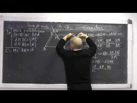 Lectia 854 - Paralelogram Th. bisectoarei Th. Thales Cazuri de asemanare Tema geometrie - Clasa 7