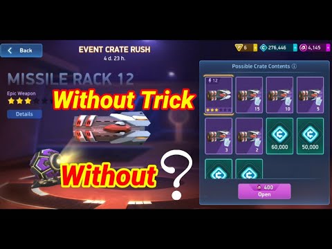 New Event Crate Rush 😁 Missile Rack 12 🤔 Instent Unlocked 🙃 Mech Arena #mecharena