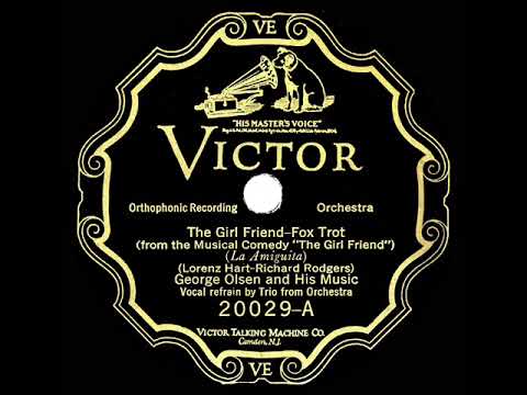 yt1z net   1926 HITS ARCHIVE The Girl Friend   George Olsen vocal trio 480p