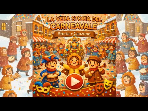 🎉🎊CARNEVALE 🎭 Storia e Origini 🪅Storia + 🎶 Canzone per Bambini #Carnevale #buonanottebambini 